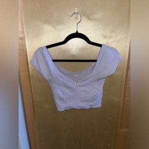 Purple Cropped Shirt Women